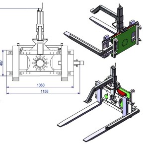 LILLESETH PALLEGAFFEL  ROTERBAR 180 GRADER 2000 KG
