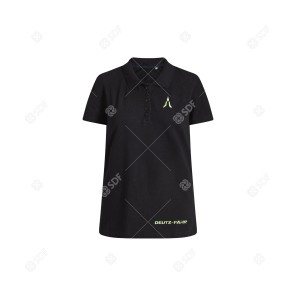 Deutz-Fahr svart poloskjorte, dame