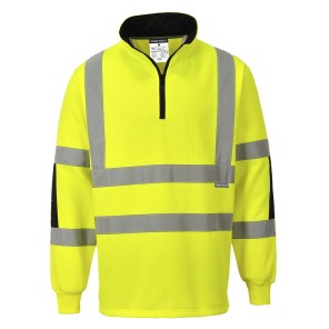 Xenon Hi-Vis genser med krage og glidelås
